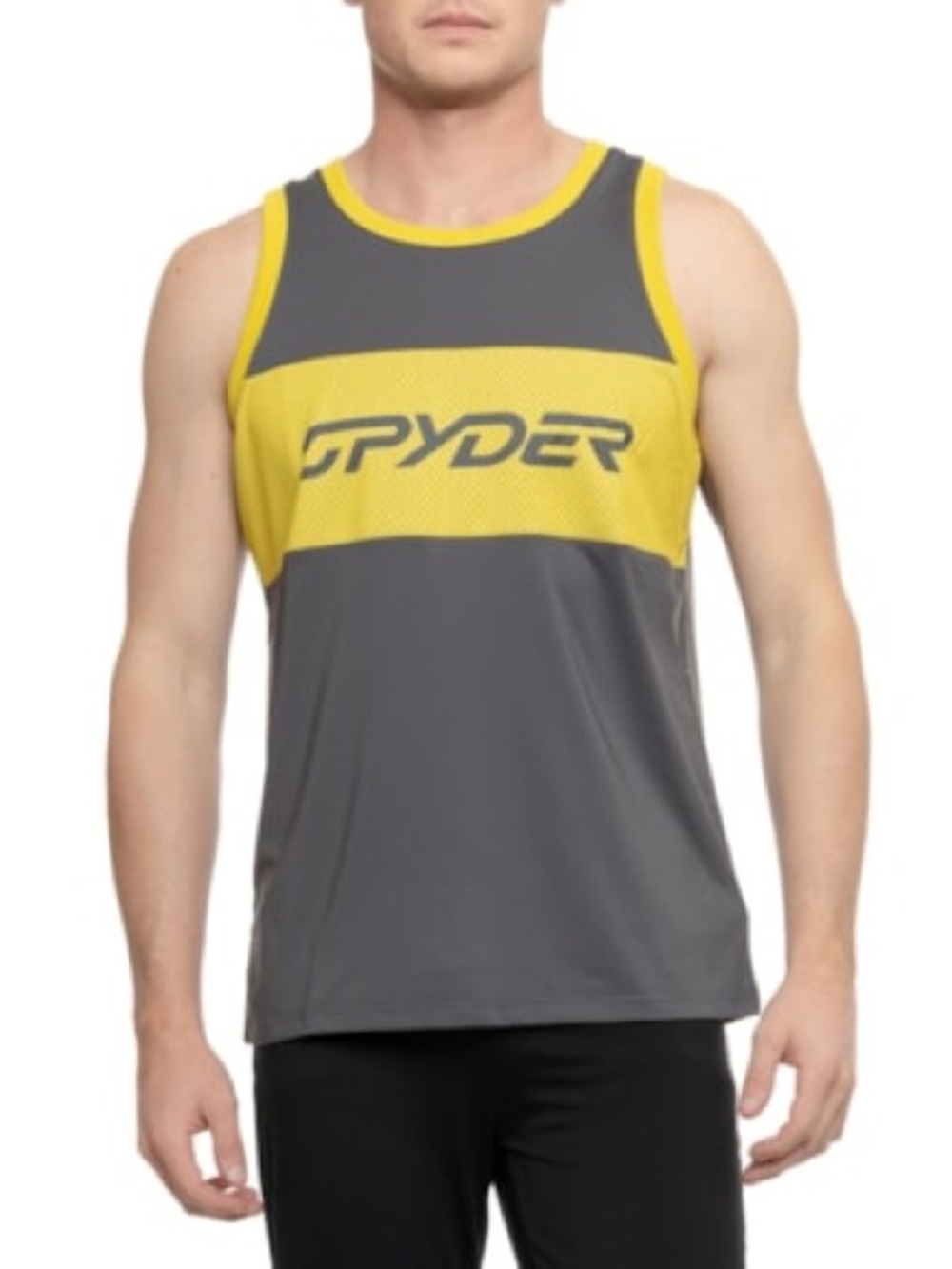 Spyder Men’s Yellow and Gray Performance Tank